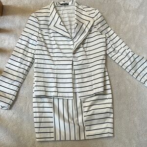 Two piece striped skirt suit